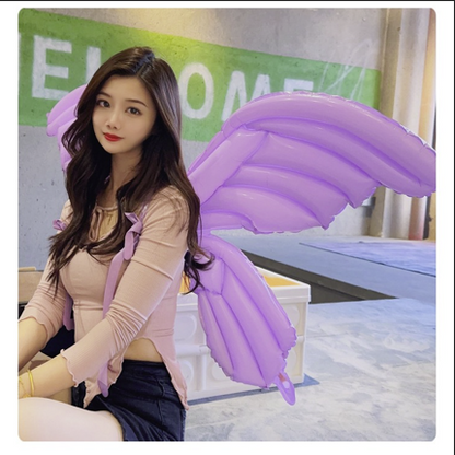 Reusable wearable butterfly wing balloon（Macaron purple）