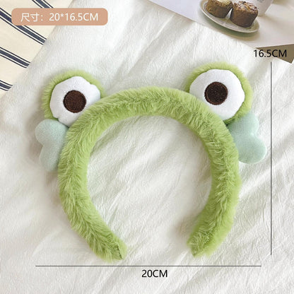 Plush cute frog hairband