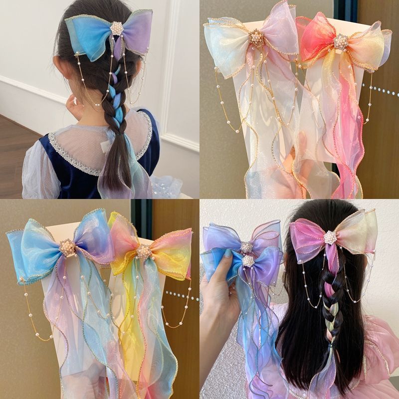 Butterfly long chain hair clip（light）