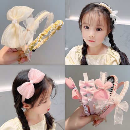 Girls headband （Beige bow）