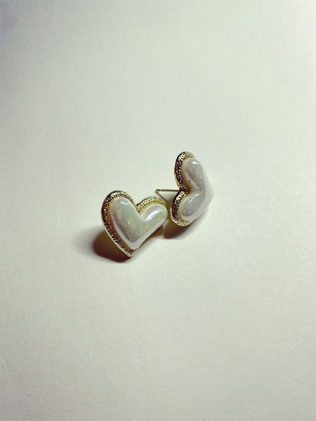 Simple heart-shaped earrings