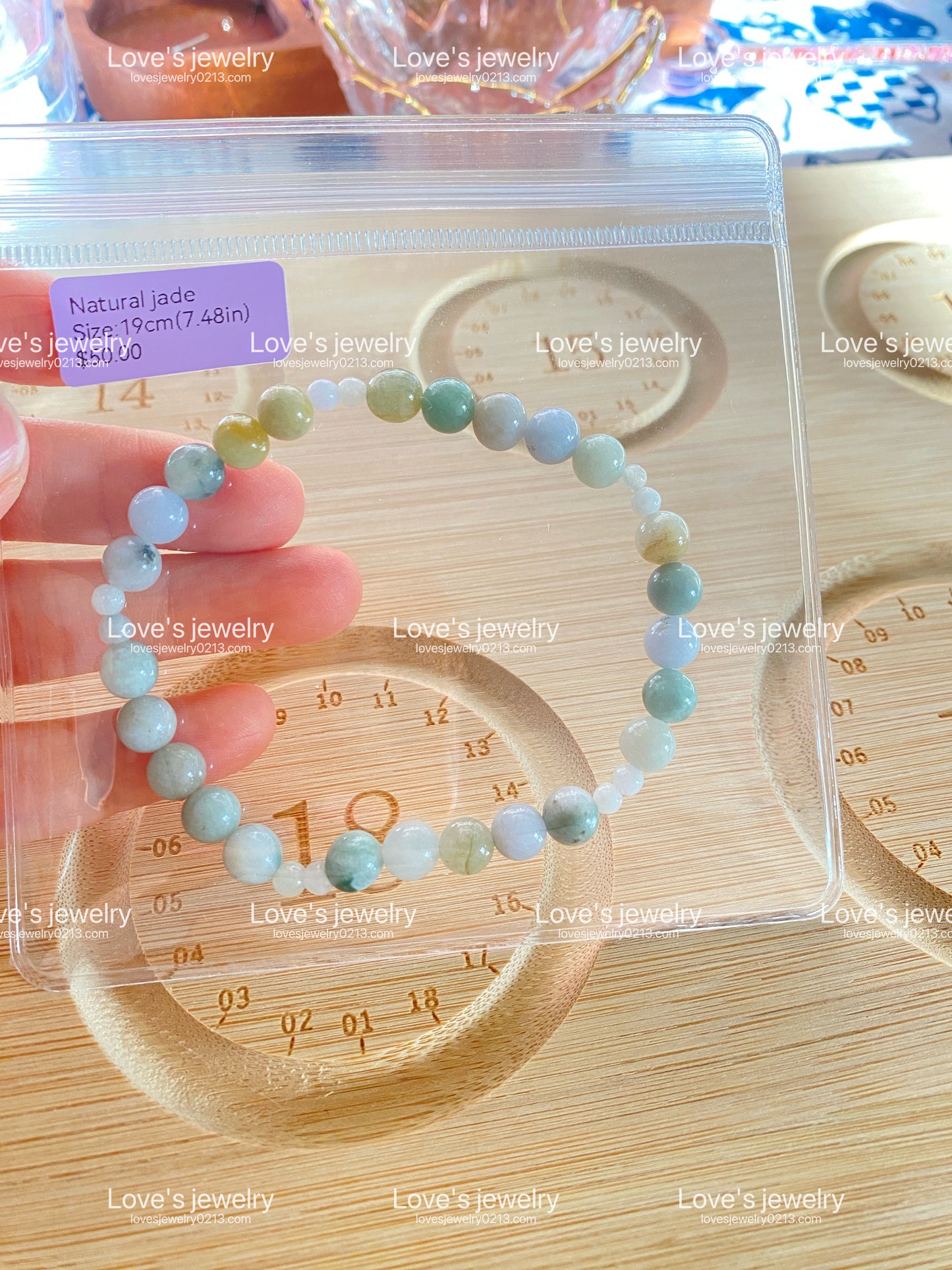 Handmade natural jade bracelet