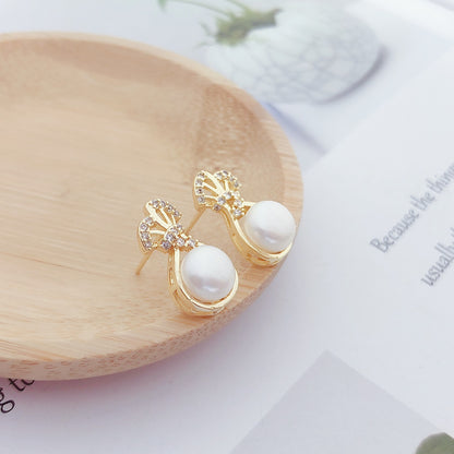 Fukubukuro pearl stud earrings