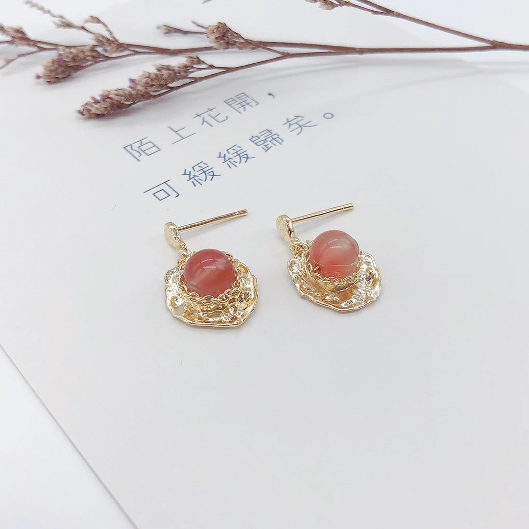 Red Stud Earrings