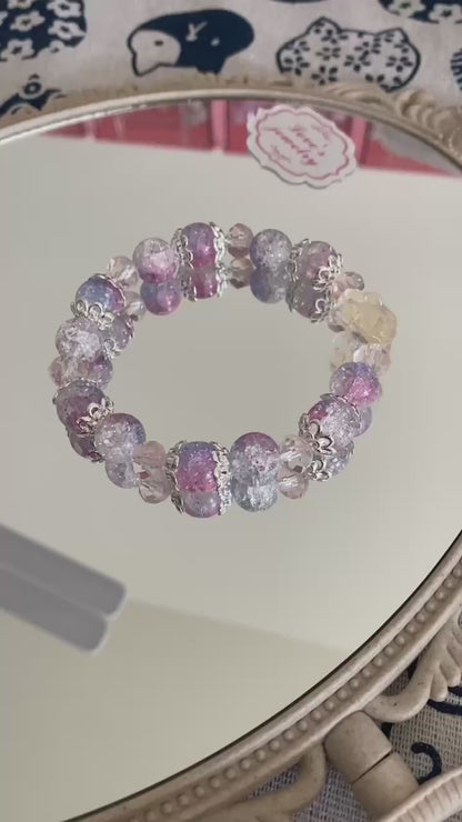 Handmade purple shiny bracelet